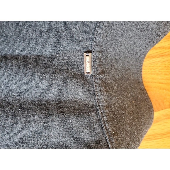 Faux Front Fur Vest St John Size P Gray Button Down - Picture 7 of 7